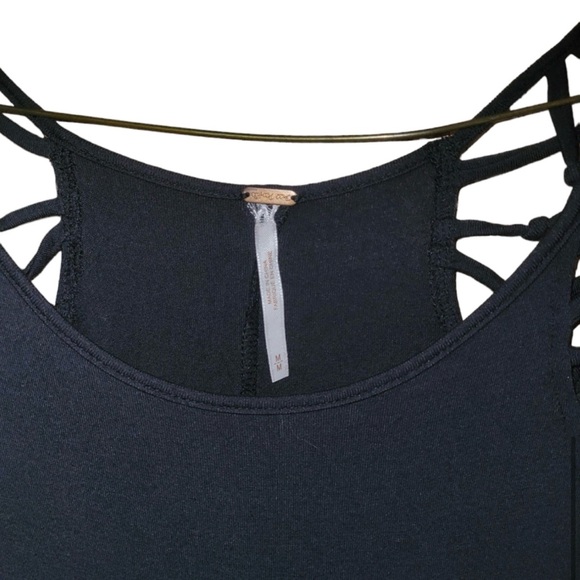 Free People Macramazing Bodycon Black Midi Dress - Picture 7 of 7